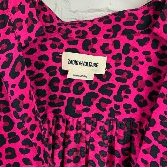 ZADIG & voltaire reveal leopard print mini dress size XS - Picture 4 of 13